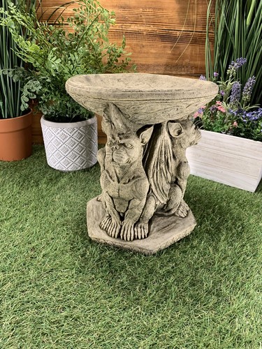 Stone garden gargoyle - stone, bird