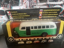 Traditional Malta Bus Diecast Model - Boxed Superb Model - 6 Inch Long.