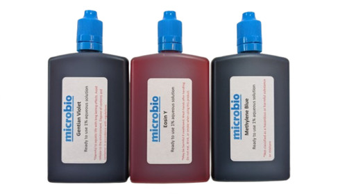 Microscope slide stain dye - microscope,