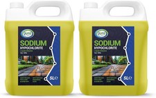 Sodium Hypochlorite 2 X 5L High Strength (14-15%) Brick,Driveway & Patio Cleaner