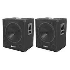2x QTX QT15SA 15" Active Subwoofer Bass Bin Speaker DJ Disco PA System