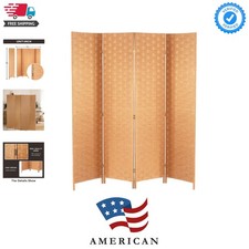 Wood Mesh Woven Design 4 Panel