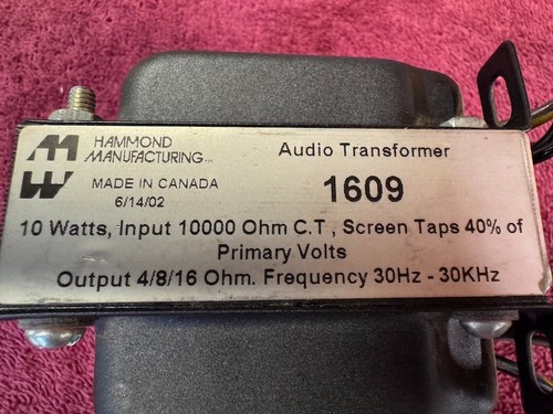 Hammond 1609 output - 1609, pp