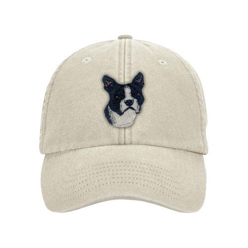 Boston terrier embroidered - boston,
