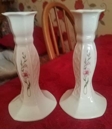 Belleek candlestick - 2,