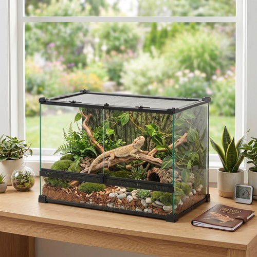 Pawhut 48l glass terrarium - pawhut,