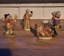 Clown Figurines 4 Items Small