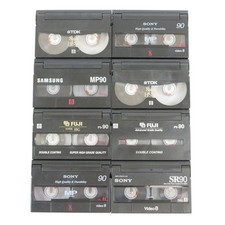 8 x Hi8 8mm video8 Tapes