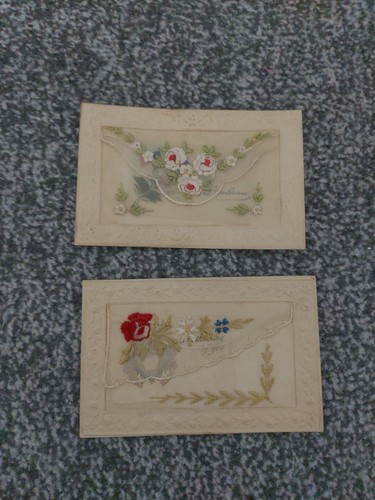 Ww1 embroidered silk - x,