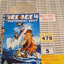 Ice age 4 DVD disc and artwork