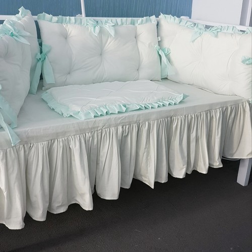 Cot skirt valance sheet 100 - cot,