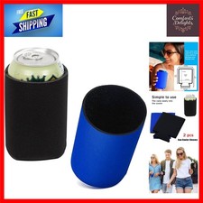2-Pack Blue & Black Neoprene Beer Coolers - Keep Your Drinks Refreshingly Cold