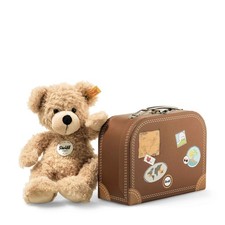 Stuffed Animal Fynn Teddy Bear in Suitcase Cute Soft Toy with Plastic Eyes Kinde...