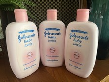 3 x Johnsons Baby Lotion, full 300ml. NEW. Original Discontinued Pink Cream. 
