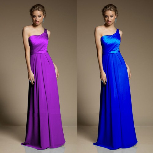 One shouler chiffon satin - shouler,