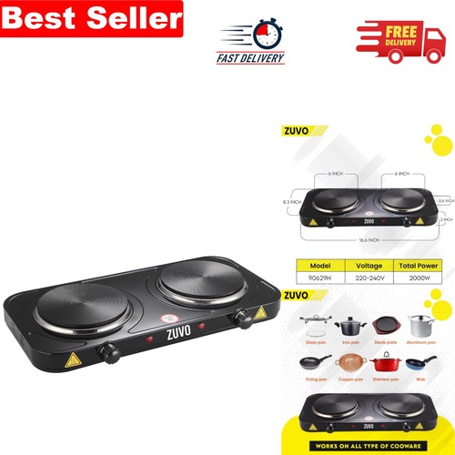 Double electric hob with - double,
