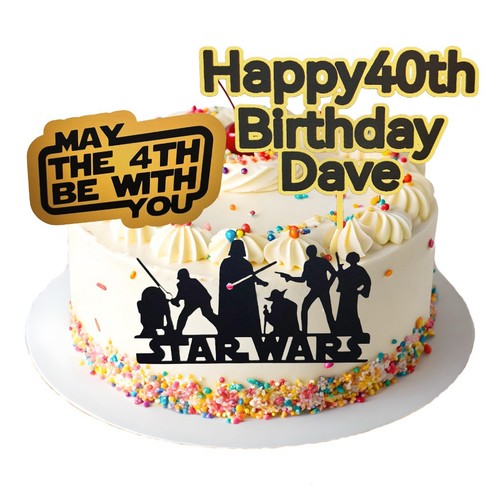 Personalised star wars happy - wars,