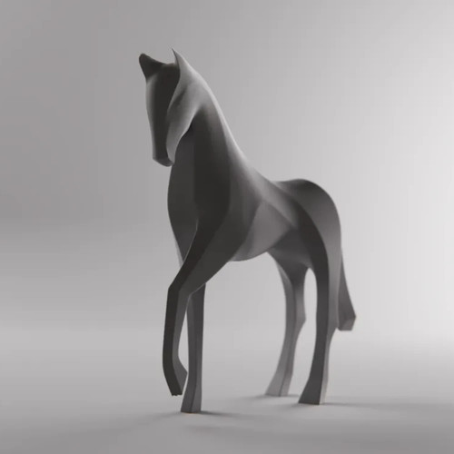 Minimalist horse sculpture - horse,