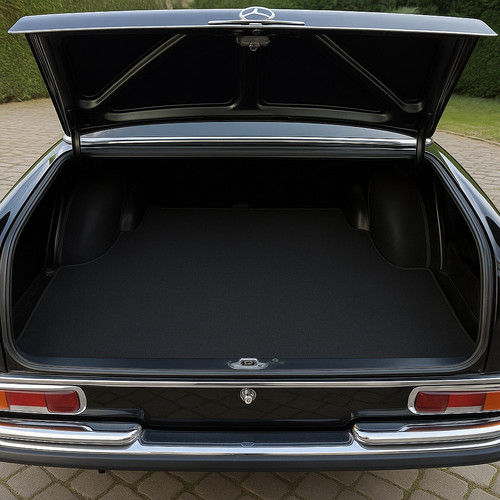 Tailored black trunk mat for - black,