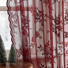Burgundy Lace Curtains 84