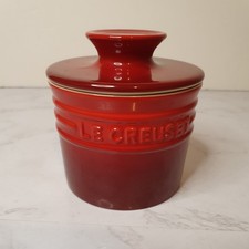 Le Creuset Butter Bell Crock Red Orange Good Condition Kitchen ware