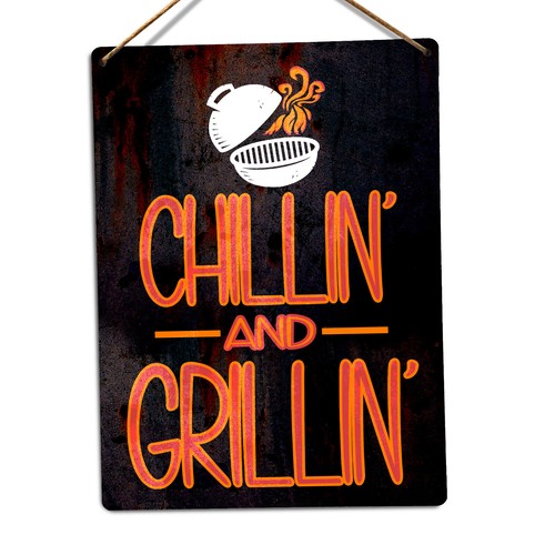 Metal wall sign - wall,