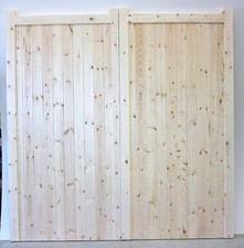 Wooden Timber Garage Doors Solid Boarded Side Hung Pair Frame Ledged Braced FLB