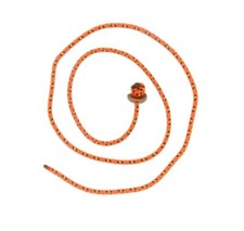 Falconry English Button Rope Leash With Leather Washer Orange Large 6mm Thick