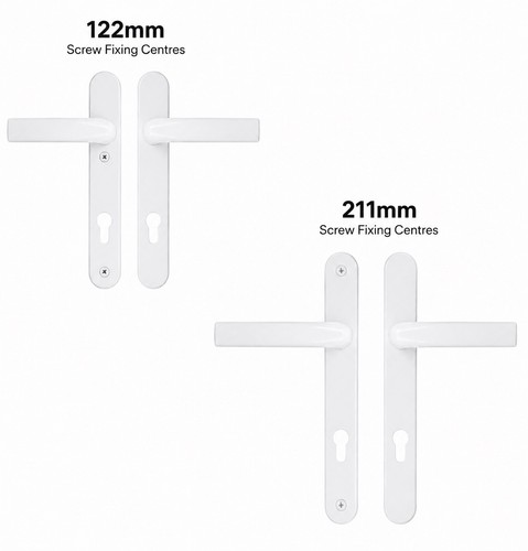Upvc door handle - upvc, white