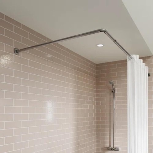 Chrome shower curtain rail - shower,