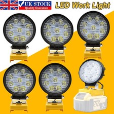 Cordless LED Work Light for Dewalt 18V 20V Battery, Portable Flashlight Lamp UK
