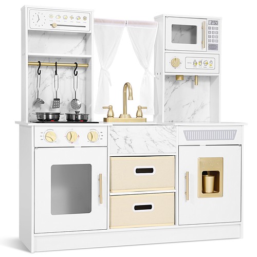 Wooden kitchen pretend playset - wooden,
