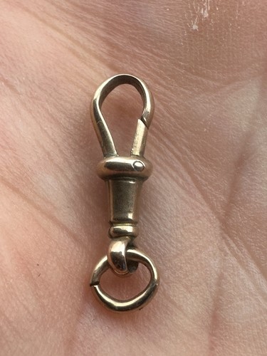 Antique 9ct gold dog - antique, clip