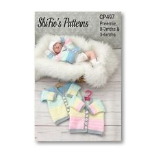 Crochet Pattern for Babies Cardigan - Baby - 3 Sizes-  CP497