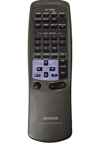 Aiwa remote control tn360 - control,