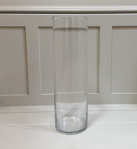 Cylinder glass vase - glass,