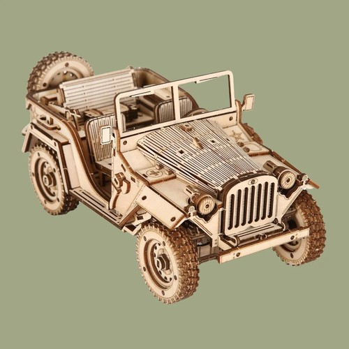 Army jeep wooden - jeep, puzzle
