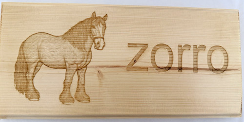 Horse name plate stable - name, door