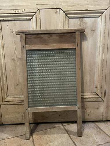 Vintage wood and glass - , wash