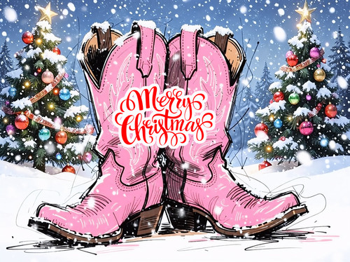 Line dancing boots christmas - boots,