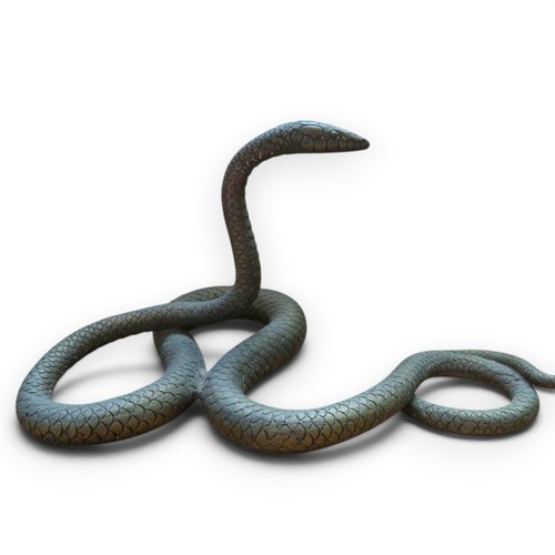 Snake bronze statue - snake,