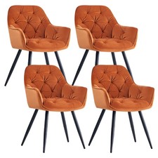 Velvet dining chairs padded - chairs,