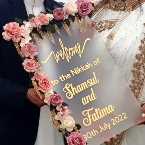 Wedding welcome sign frosted - wedding,