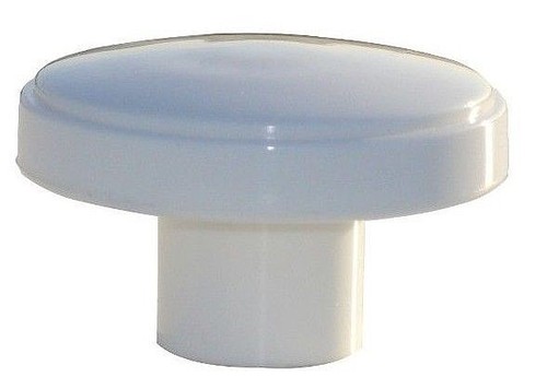 White knobs 50mm mushroom - white,