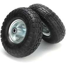 2x 10" Sack Pneumatic Trolley Wheel Barrow Tyre Tyres Wheels 4.10/3.5-4.0