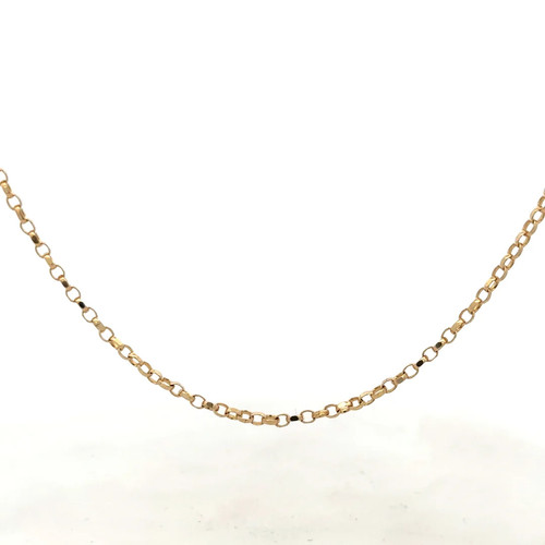 9ct yellow gold belcher - , chain