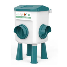 Chicken Poultry Feeder Dispenser Large Flock Coop Chick Bird Hen Green 8kg Legs