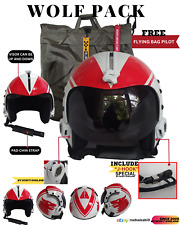 HGU-33 "VF -1 WOLF PACK"SQUADRON USN NAVAL AVIATOR FIGHTER HELMET