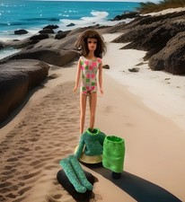 Vintage Mattel Francie Doll 1965 Mold – Made in Malaysia Brunette – Bend-Leg