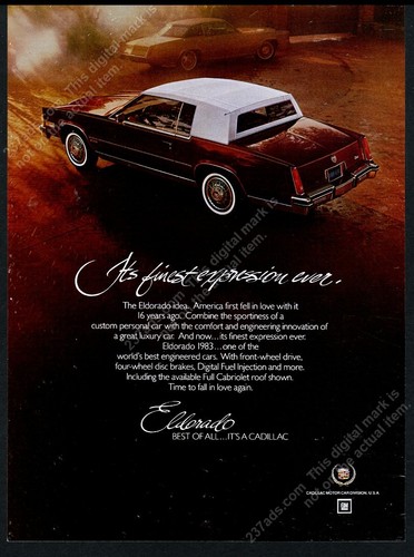 1983 cadillac eldorado car - cadillac,